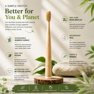 Boar Bristle & Bamboo Toothbrush