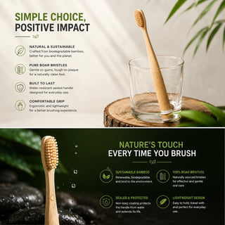 Boar Bristle & Bamboo Toothbrush