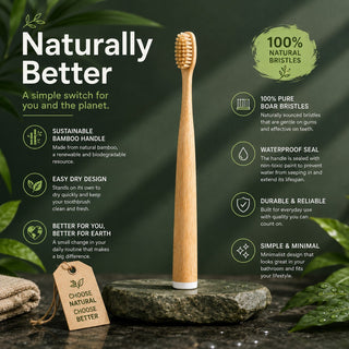 Boar Bristle & Bamboo Toothbrush