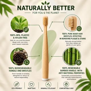 Boar Bristle & Bamboo Toothbrush