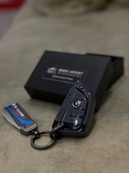 BMW M Performance Key Fob Case – Leather Cover with Keyring